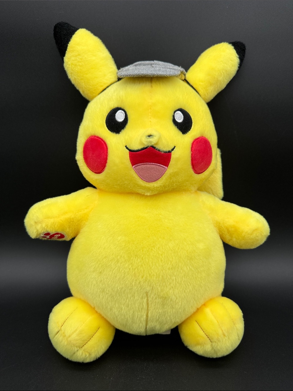 Build-A-Bear Yellow Pikachu Detective Plush with Red Cheeks